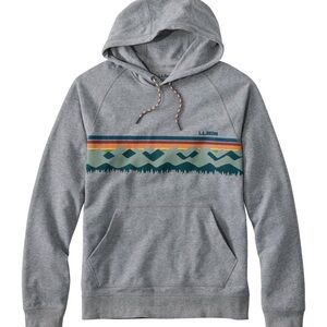 L.L. Bean Multicolor Graphic Men's Hoodie - comfort camp hoodie